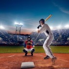 A batter who's catches a pitch while batting